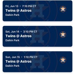 Astros Tickets Friday - Sunday
