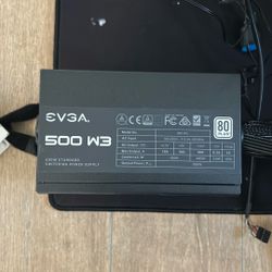 EVGA 500 W3 Power Supply, 80 Plus Rated 