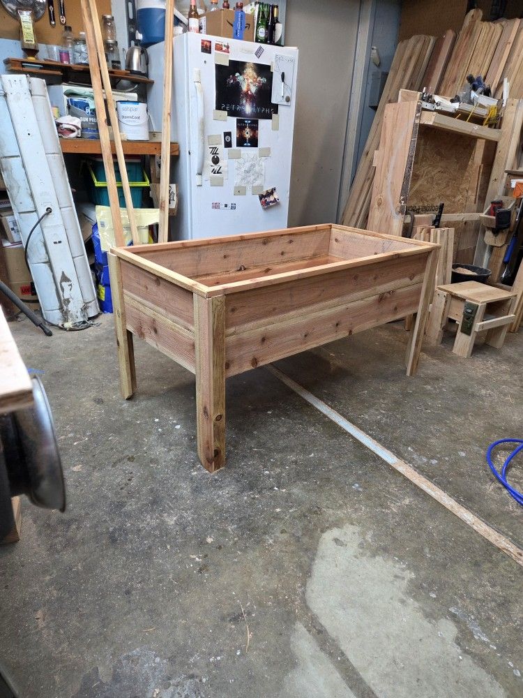 Redwood Standing Planter
