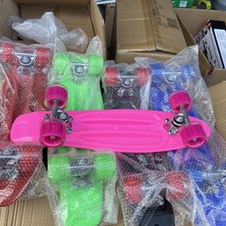 Kids Pennyboards Skateboard New $30 Each Lights On Wheels