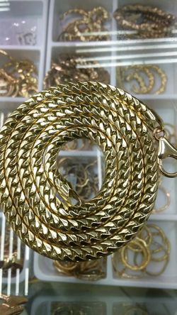 14k Gold franco chain solid 24 inch long 74.8 grams