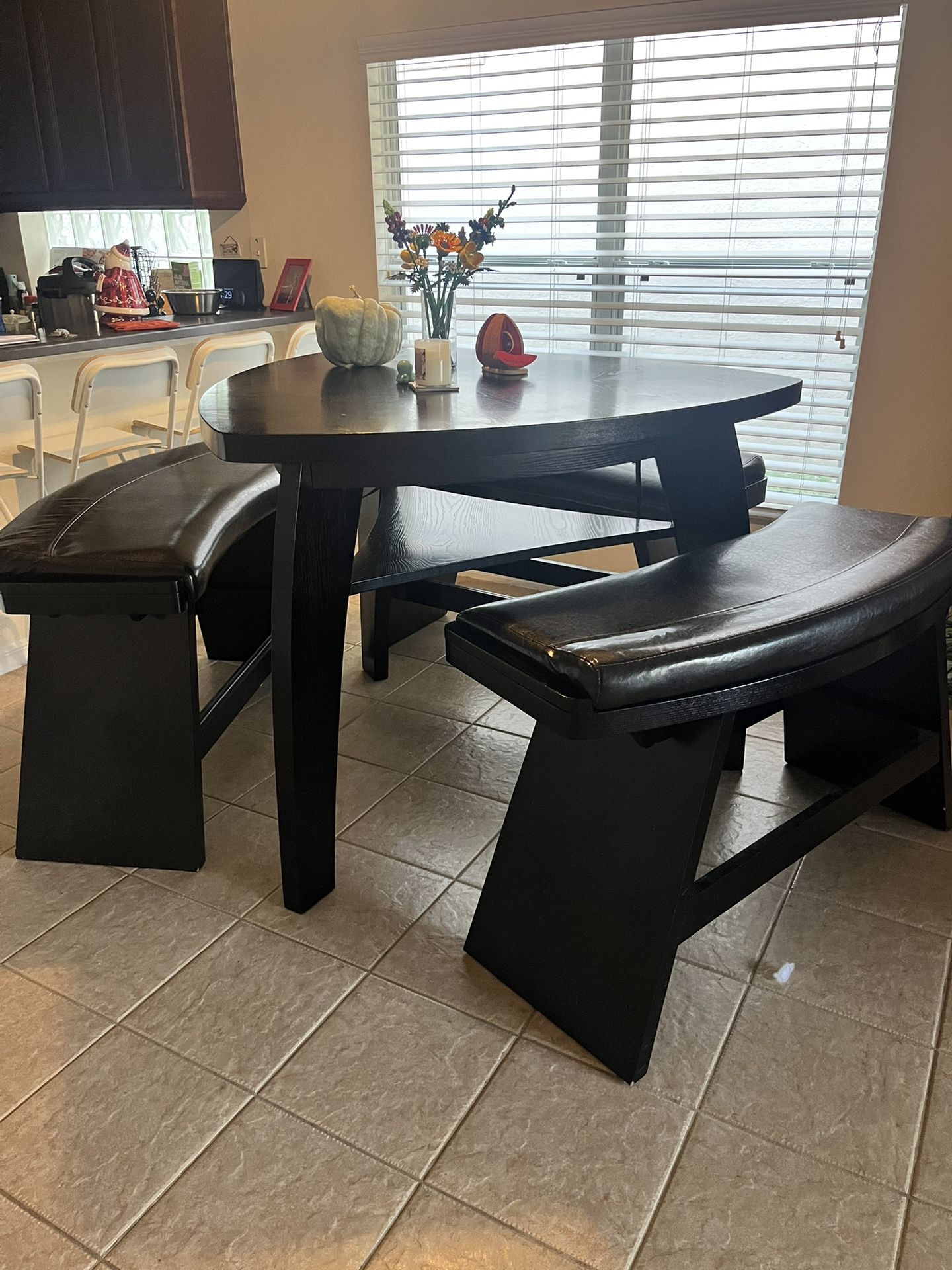 High Top Dining Room Table (Black) 