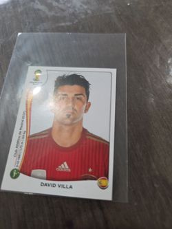 David Villa Panini 2014 FIFA World Cup Sticker