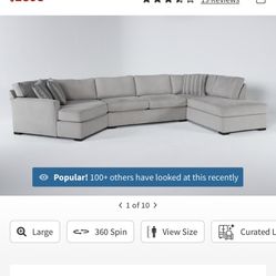 Living Spaces Sectional Couch 
