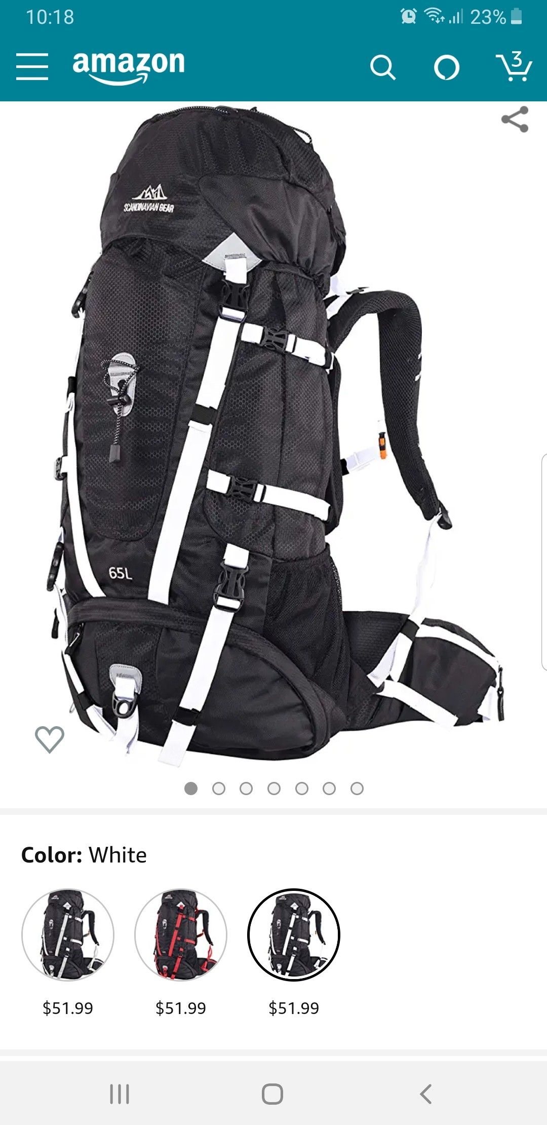 Hiking Backpack 65L Internal Frame