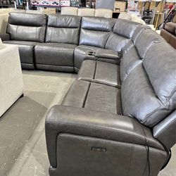 Leather Sectional Sofa Loveseat 