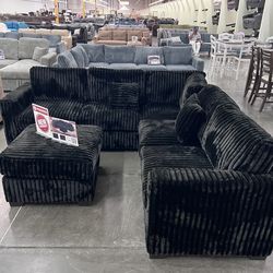 Brand new sectional sofa with ottoman