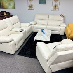 MLK Day Deal✅Beautiful Leather Power Reclining Two Piece Sofa+Love Seat Limited Time Offer $2499