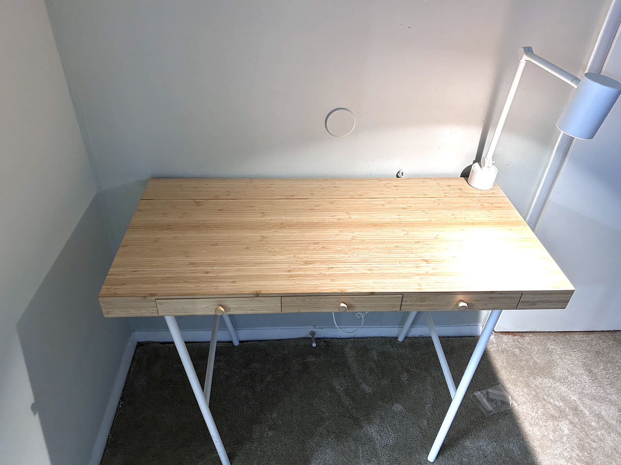 IKEA Desk With Lamp and a USB Port
