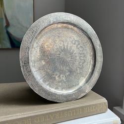 Small Vintage Silver Plated Brass Wall Hanging ( firm on price )