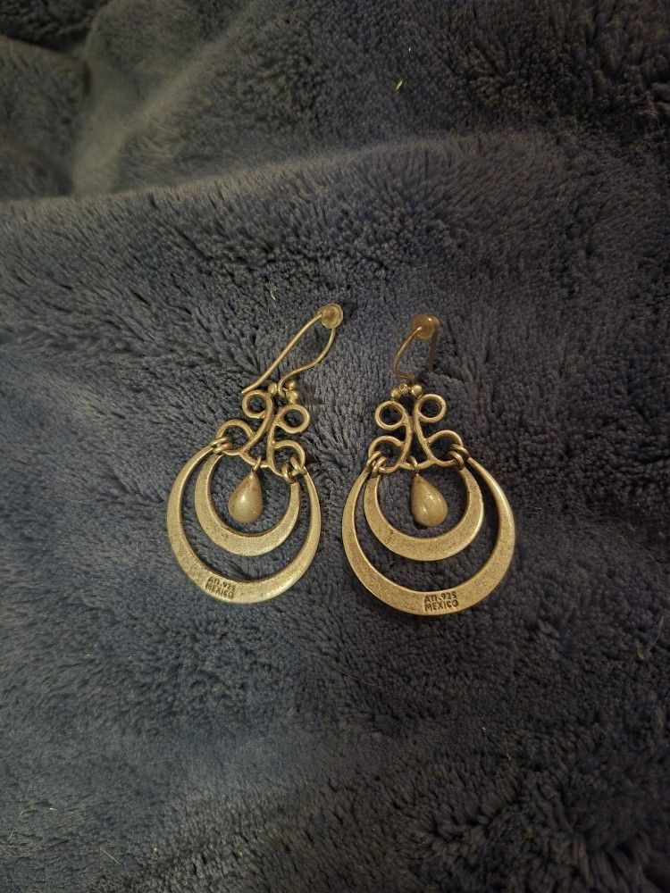 Sterling Silver Taxco Earrings