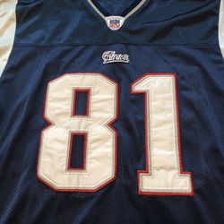 New England Patriots Adult Stitched Reebok Jersey- Randy Moss #81 (Size 50)