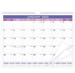 2020-2021 Calendar - 18 Monthly Wall Calendar with Thick Paper, 15" x 11.5", Jan. 2020 - Jun. 2021, Twin-Wire Binding + Hanging Hook + Ruled Blocks w