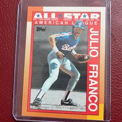 1990 TOPPS JULIO FRANCO ALL-STAR #386 Texas Rangers