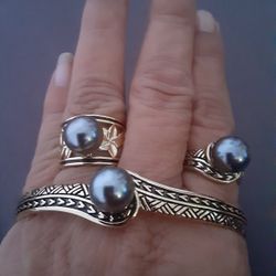 Tribal Bracelet Matching Ring & Tapered ring 