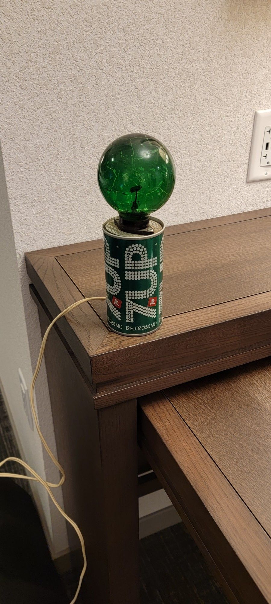 Rare Vintage 70's 7up Soda Can Promo Motion Electric Lamp Light Orig Bulb Works