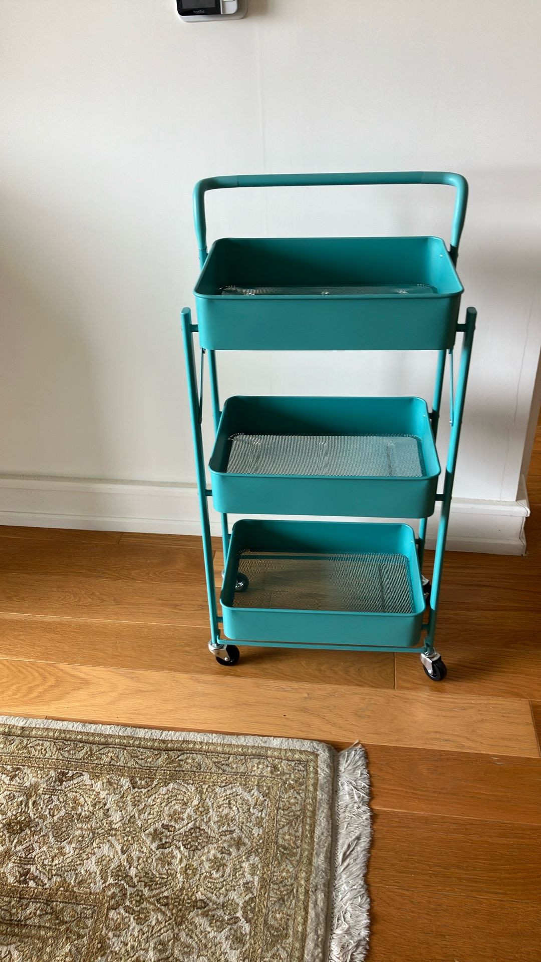 3 Tier Foldable Rolling Trolley/Tray