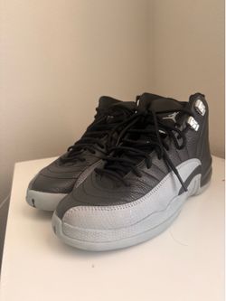 Black and Grey Jordan 12s size 6