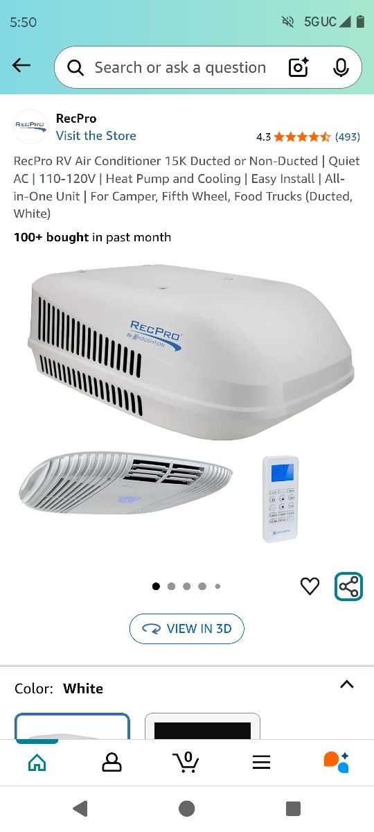 RV Rooftop Air conditioner.