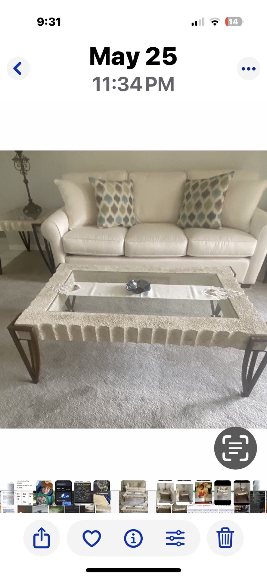 Coffee Table and 2 Matching End Tables.