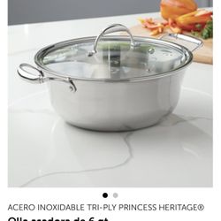 Olla Asadora 6 Qt Tri-ply De Princess House 