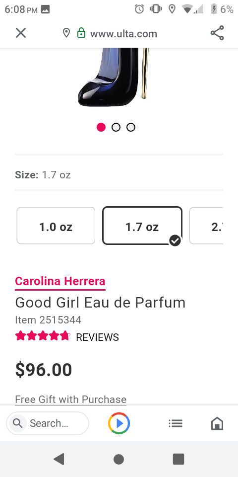 Carolina Herrera The good girl perfume.