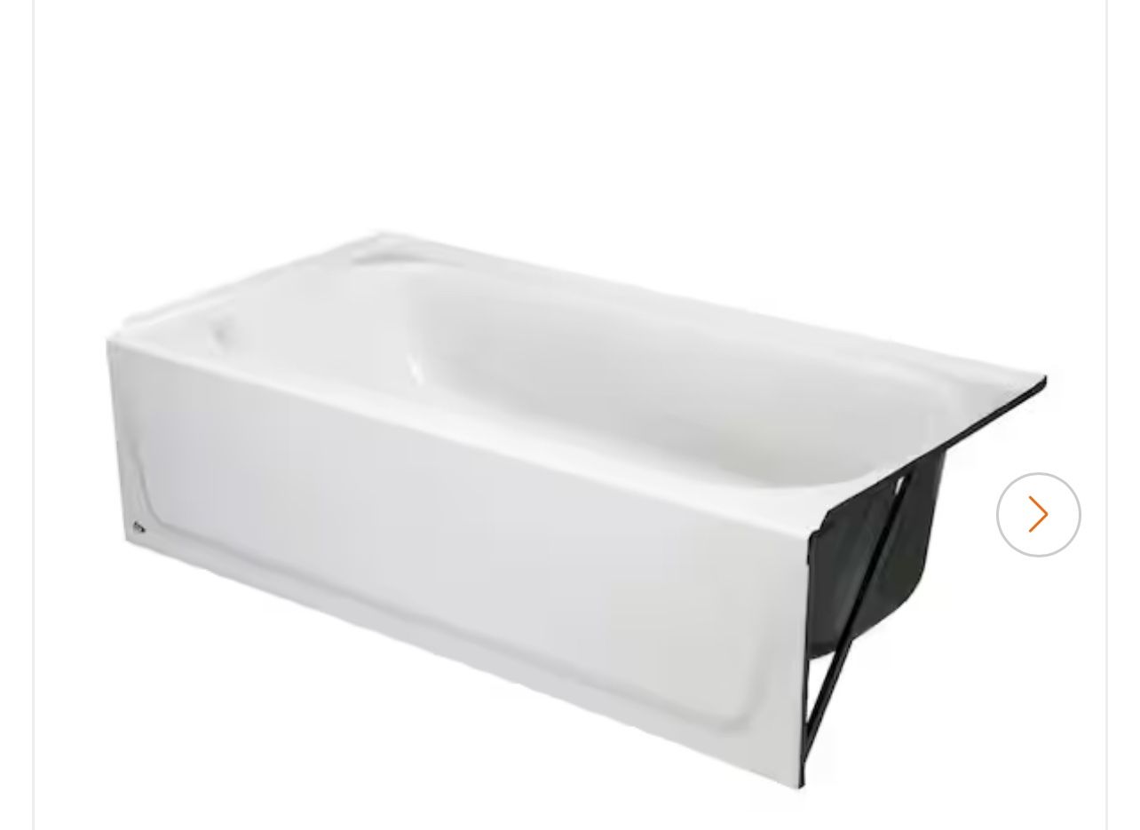 Bootz Industries Maui 60 in. x 30 in. Soaking Bathtub with Right Drain in White