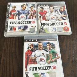 Wii FIFA Soccer 10 , FIFA 11 and FIFA 12 Lot of 3