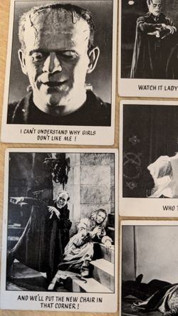 Creature Features You'll Die Laughing Collectible Cards Vintage