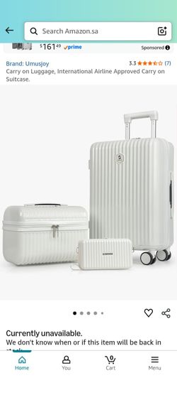 20 Inches 3 Pieces Carry On Luggage