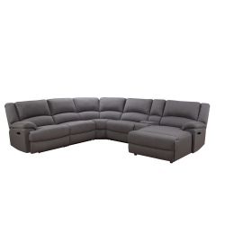 6PC Fabric Reclining Sectional