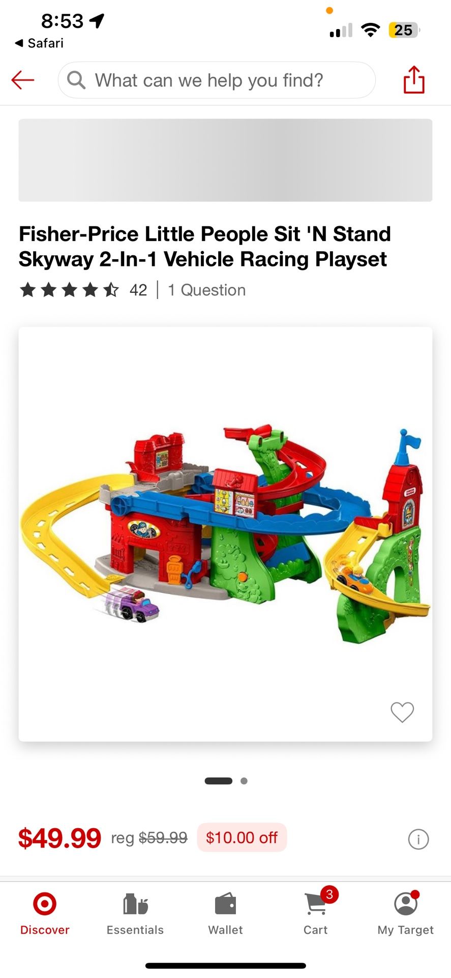 Fisher Price Sit And Stand Racetrack