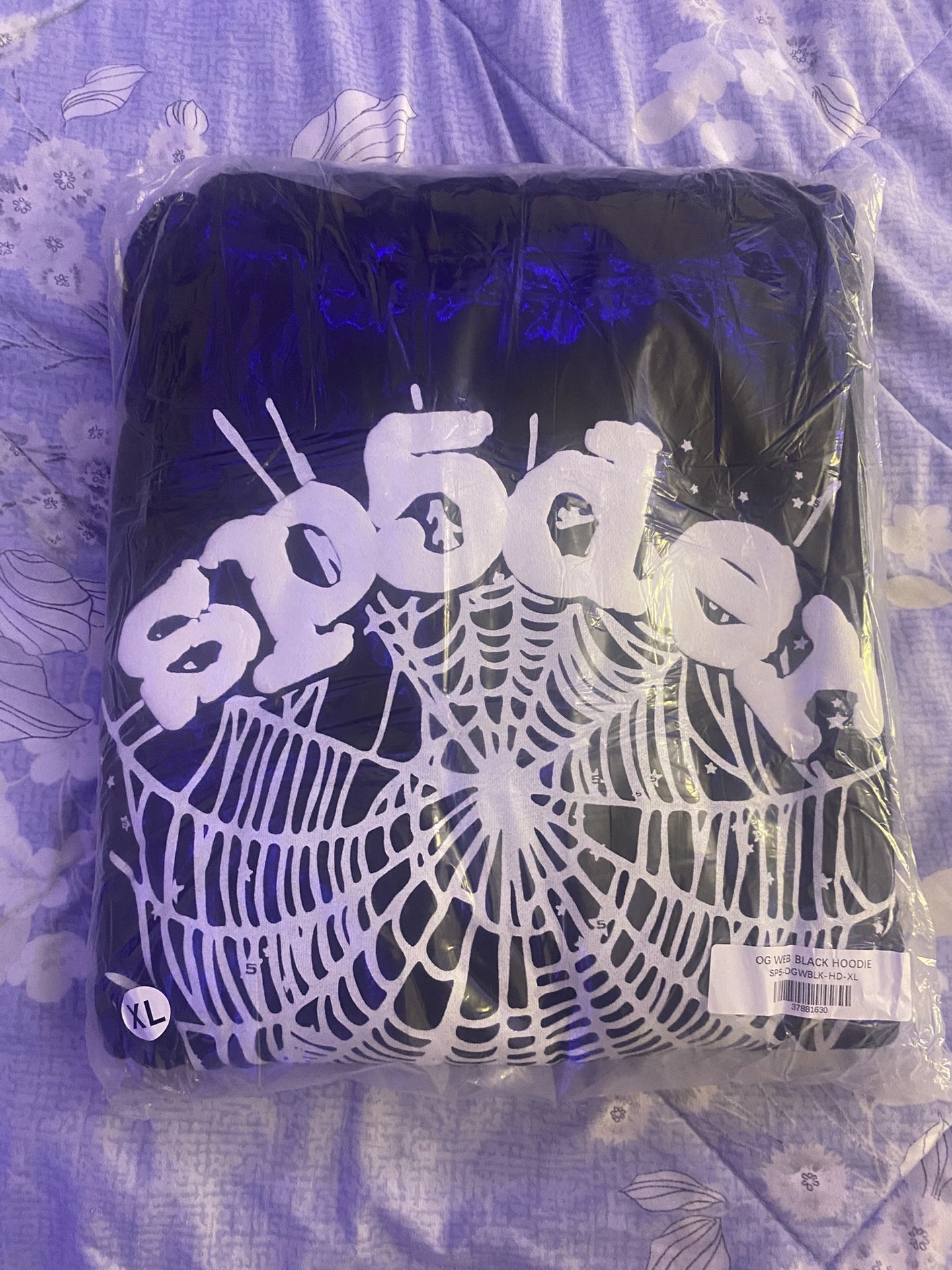 Sp5der OG Web Hoodie Black