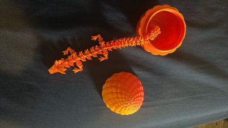 3 D Printed Dragon And Egg