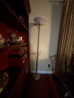 Torchiere Floor Lamp Silver