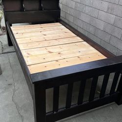 Cama Twin Size Madera Sólida Incluye Colchon