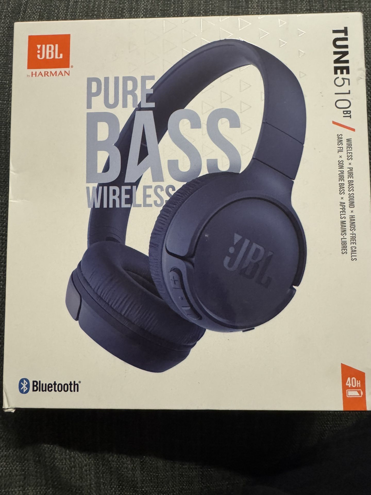JBL Tune 510BT: Wireless On-Ear Headphones with Purebass Sound