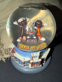 Hershey’s Chocolate World Snow Globe Used Pre Owned As Is Tested Works