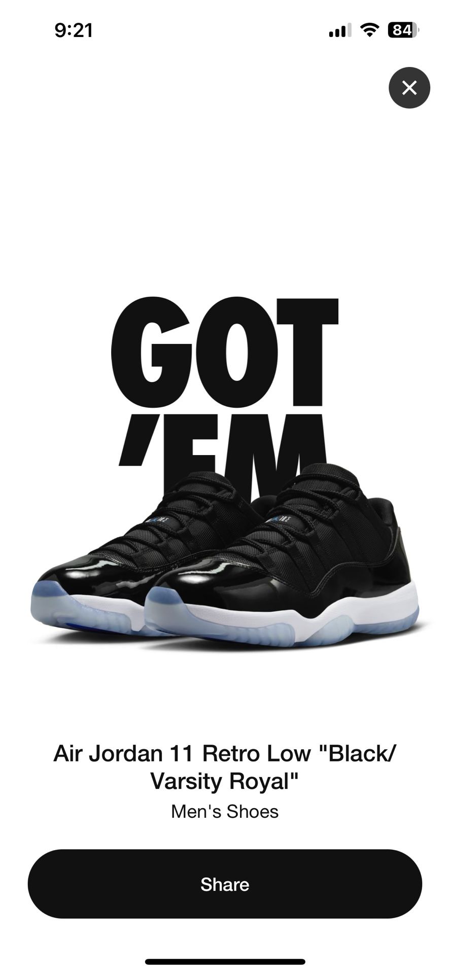Size 11 Space jam Lows 2024 Release 