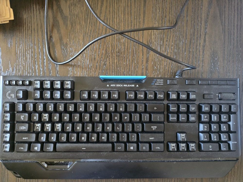 Logitech G910 wired mechanical keyboard.