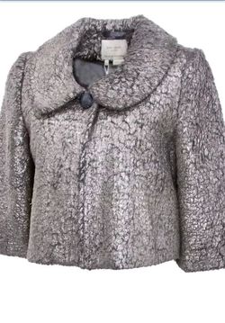 Kate Spade Gray crop jacket Sz med NEW Reg Price$795
