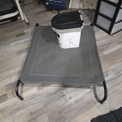 Dog Bed $10,  Dog Food Container Free, Great Condition