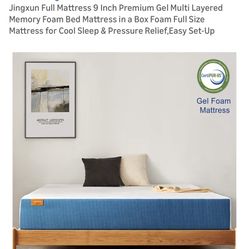 Full Size Mattress & steel Bed frame 