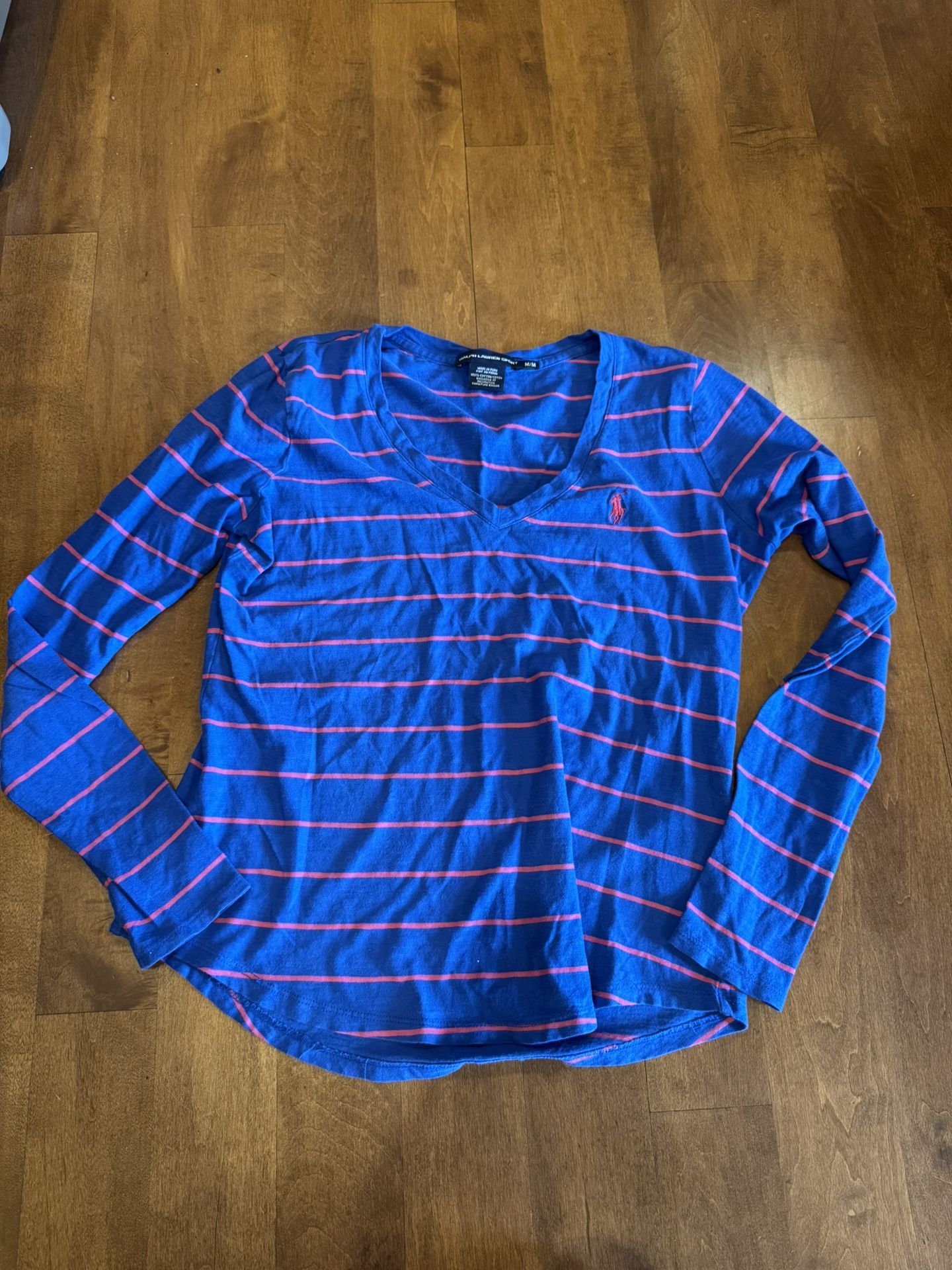 Women’s Ralph Lauren long sleeve striped top shipping available