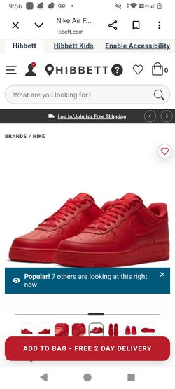 Men's 12 1/2 red Air Force ones
