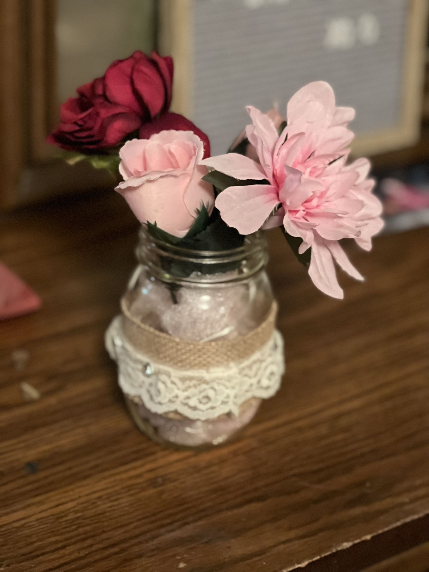 Maroon/pink Wedding Decor