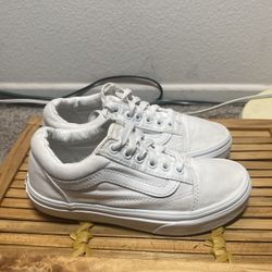 White Vans Oldskool Sk8 Sneakers Size 1.5