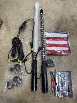 2-Pack 2FT Spiral LED Whip Lights with Remote - RGB for UTV ATV RZR