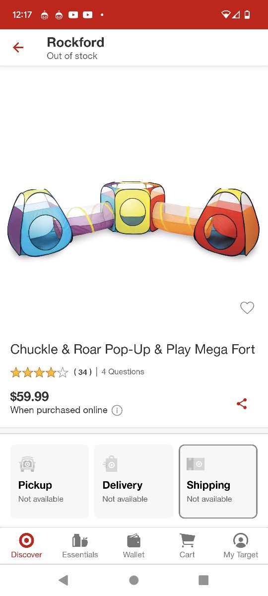 New* Chuckle & Roar Mega Pop Play Mega Fort for Sale in Garden