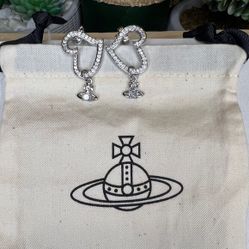 Vivienne Westwood Silver Belinda Heart Earrings